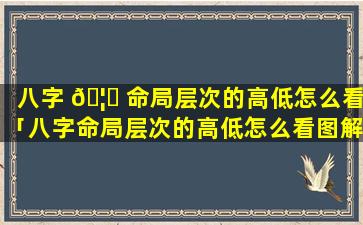 八字 🦁 命局层次的高低怎么看「八字命局层次的高低怎么看图解」